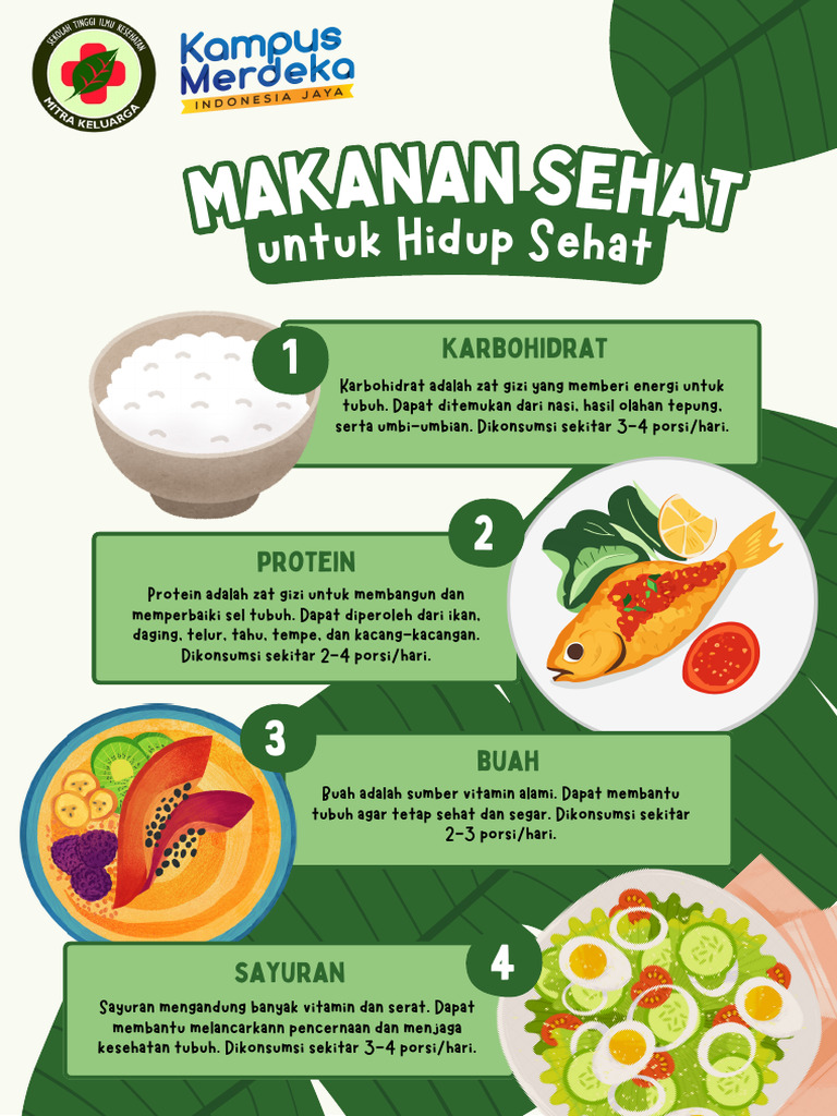 Makanan Seimbang Untuk Gizi Sehat | PDF