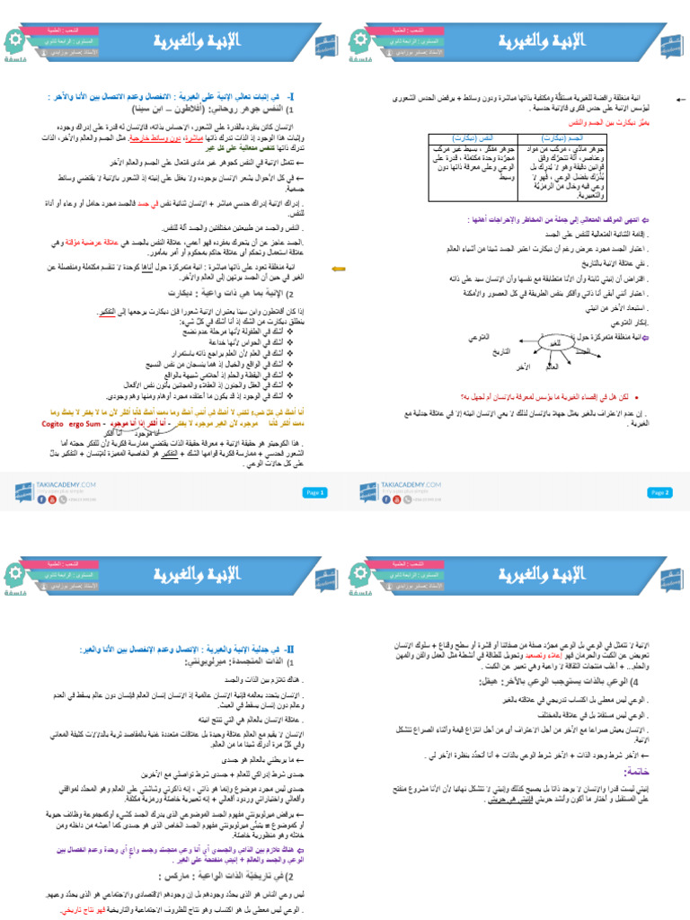 الإنية و الغيرية | PDF