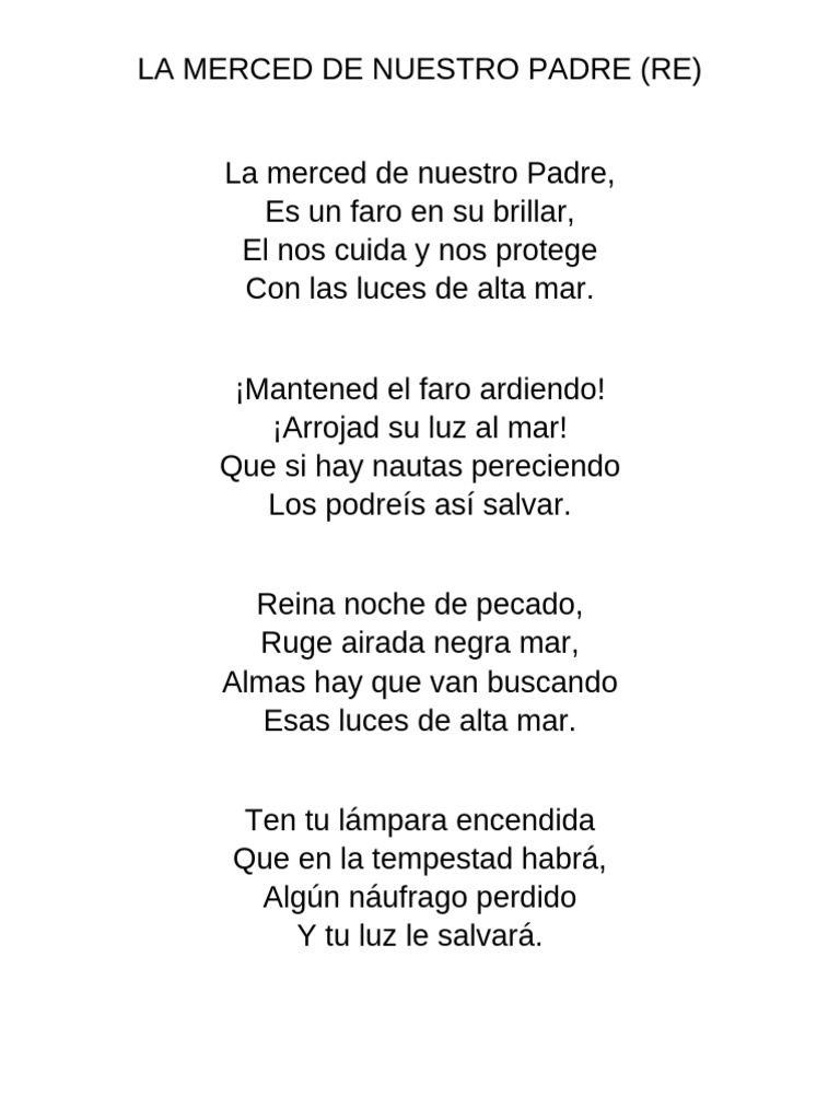 La Merced de Nuestro Pdre | PDF