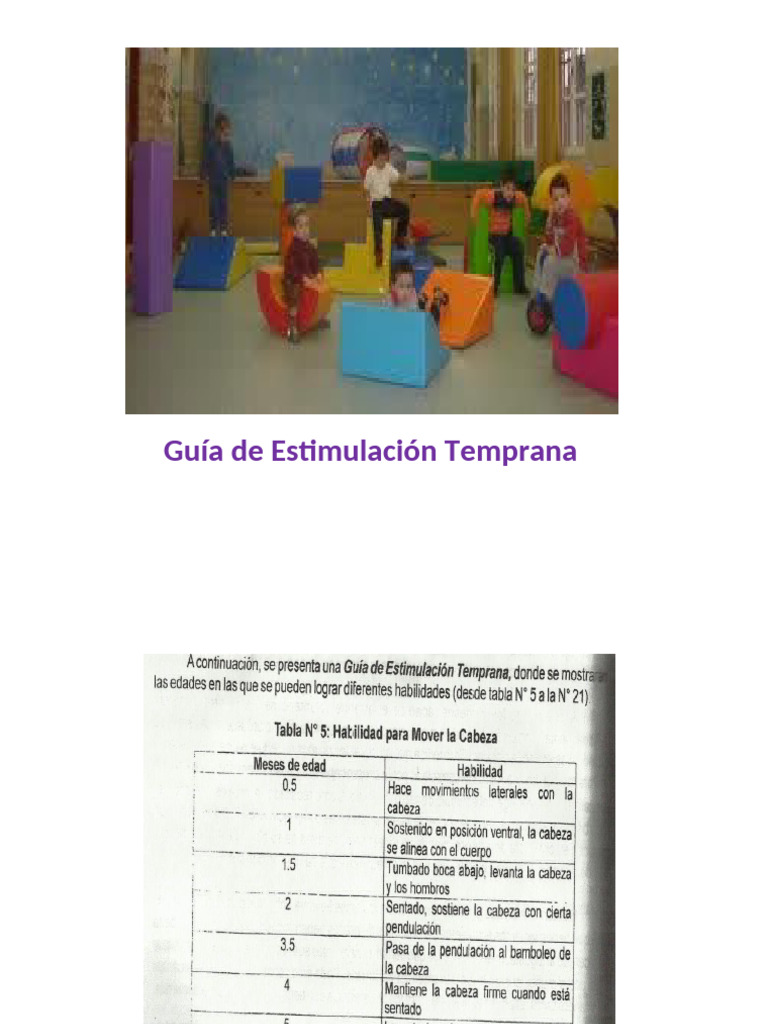 Presentacion1 GUIA DE ESTIMULACION TEMPRANA | PDF