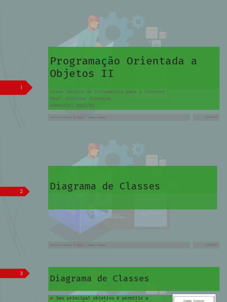 Diagrama de Classes em POO II | PDF | Classe (programação de ...