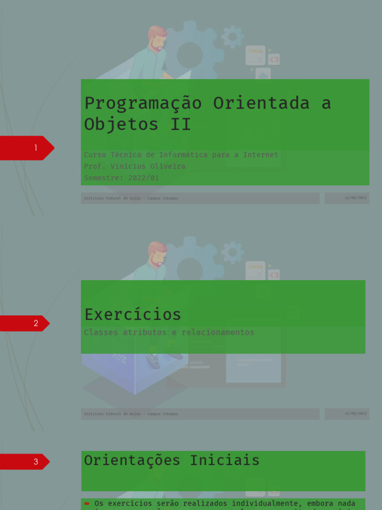 Programação Orientada A Objetos II - Aula 05 | PDF | Classe ...