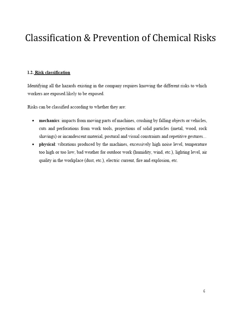 Chemical Risk Classification Guide | PDF | Toxicity | Respiratory System