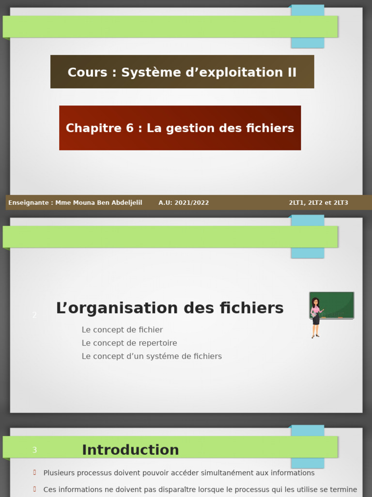 Gestion des fichiers en systèmes d'exploitation | PDF | Fichier ...