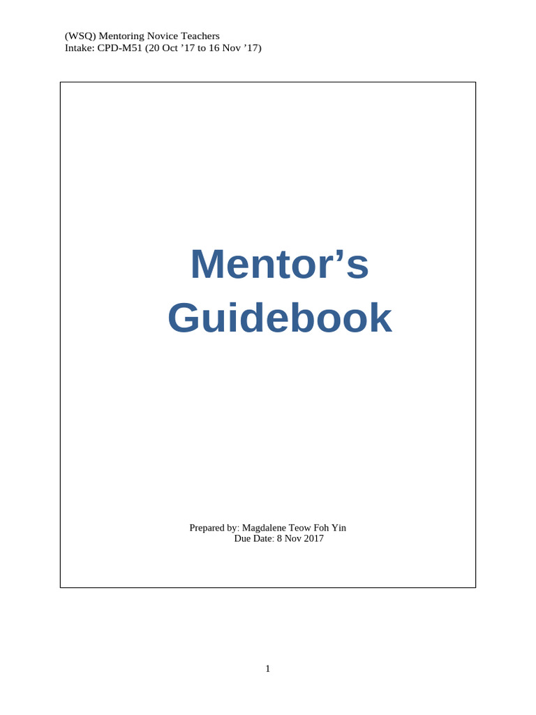 Guide to Mentoring Novice Teachers | PDF | Mentorship | Teachers