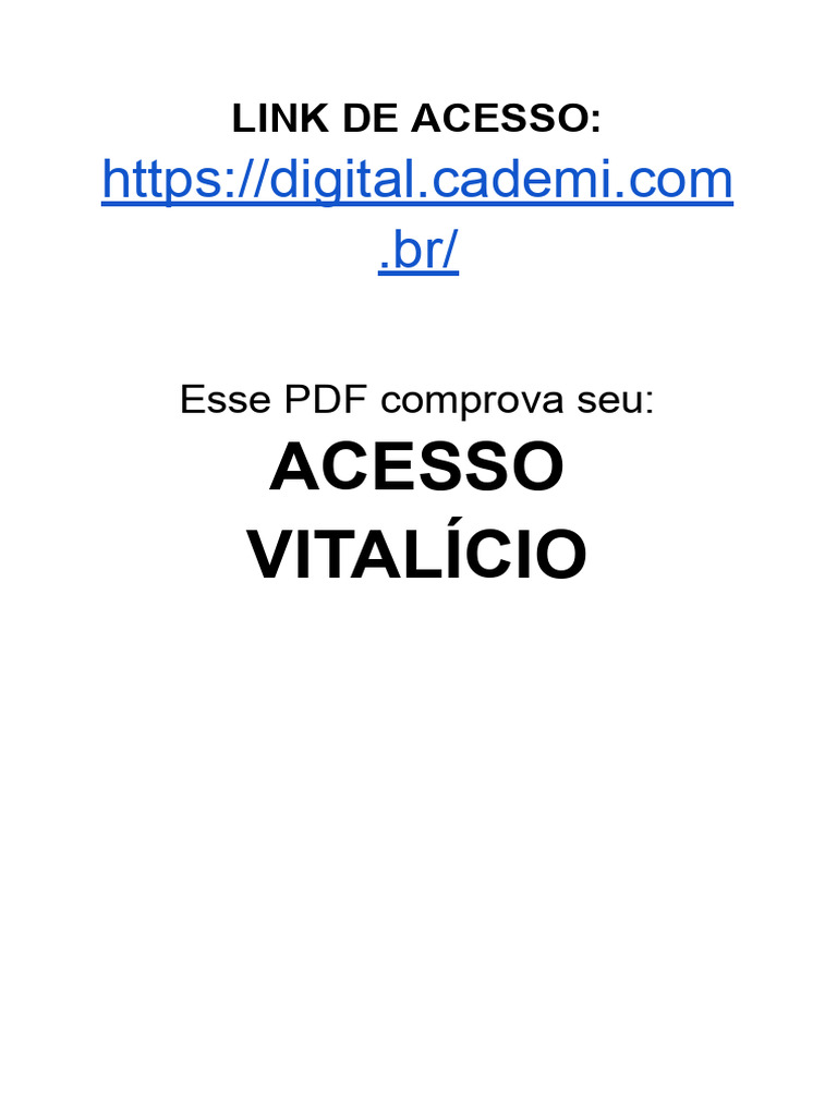 Acesso - Vitalicio 2 | PDF
