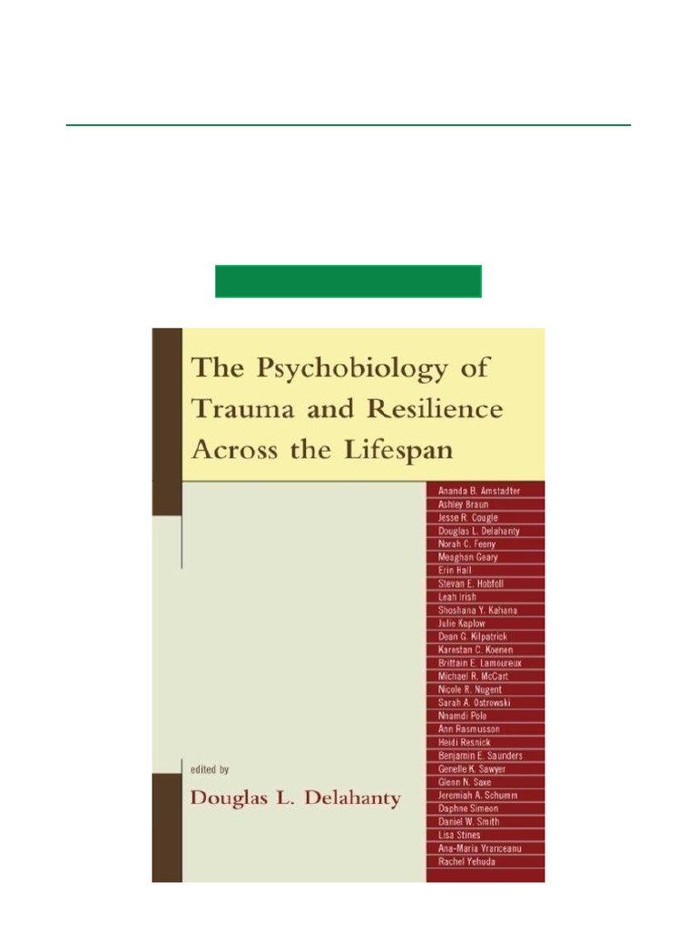 Trauma and Resilience Across Lifespan | PDF | Psychological Trauma ...