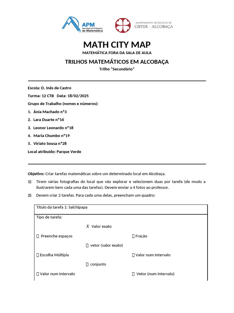 Trilhos Matemáticos em Alcobaça | PDF | Metro