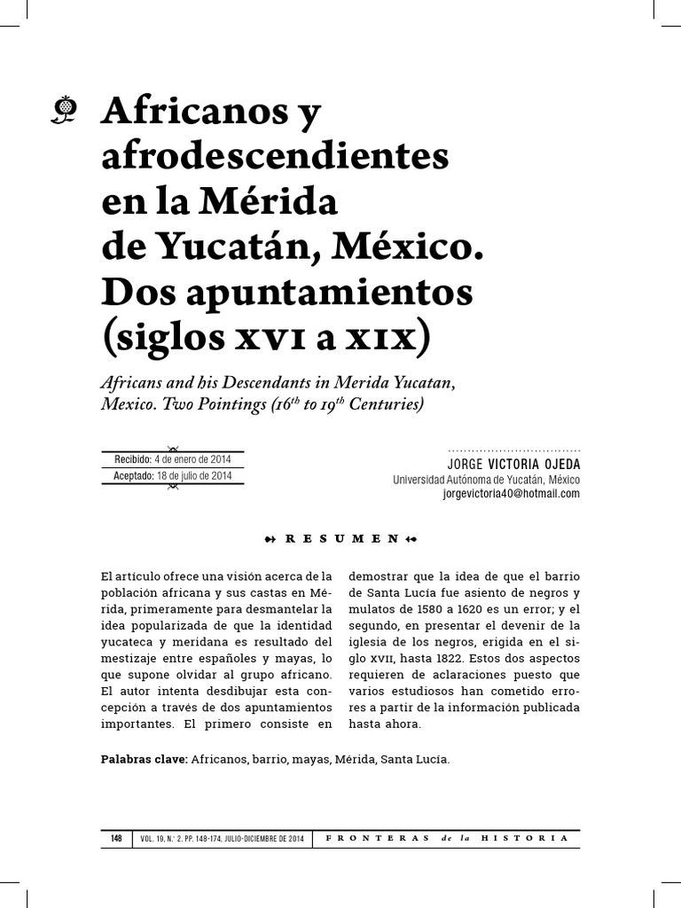 AfricanosAfro Merida Victoria Ojeda | PDF | Esclavitud | Nueva españa