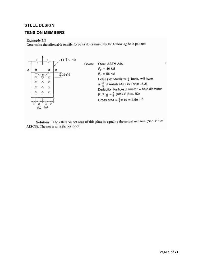 Steel Design: Tension & Compression Members | PDF