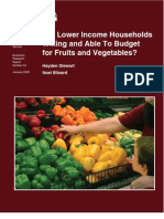 Are Lower Income Households Willing and Able To Budget for Fruits and Vegetables?