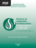 relatorio do 1º Seminário Internacional de Práticas Integrativas e Complementares