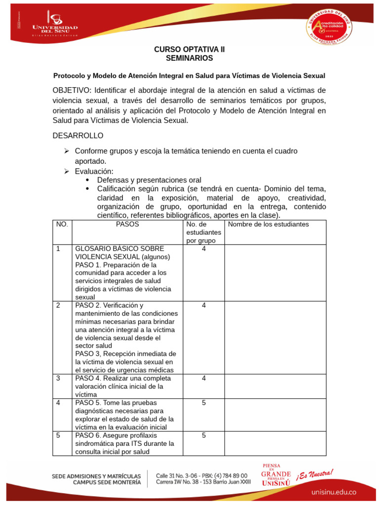 SEMINARIOS - Modelo de Atención Integral en Salud para Víctimas de ...