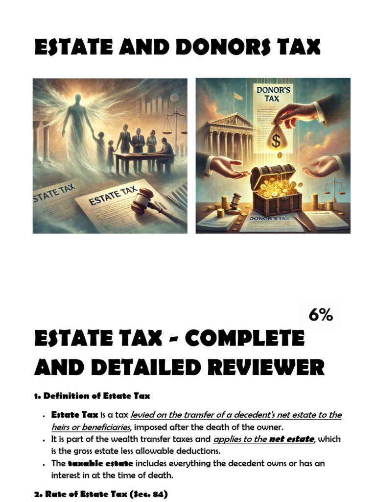 Estate Tax Overview and Deductions Guide | PDF | Estate Tax In The ...