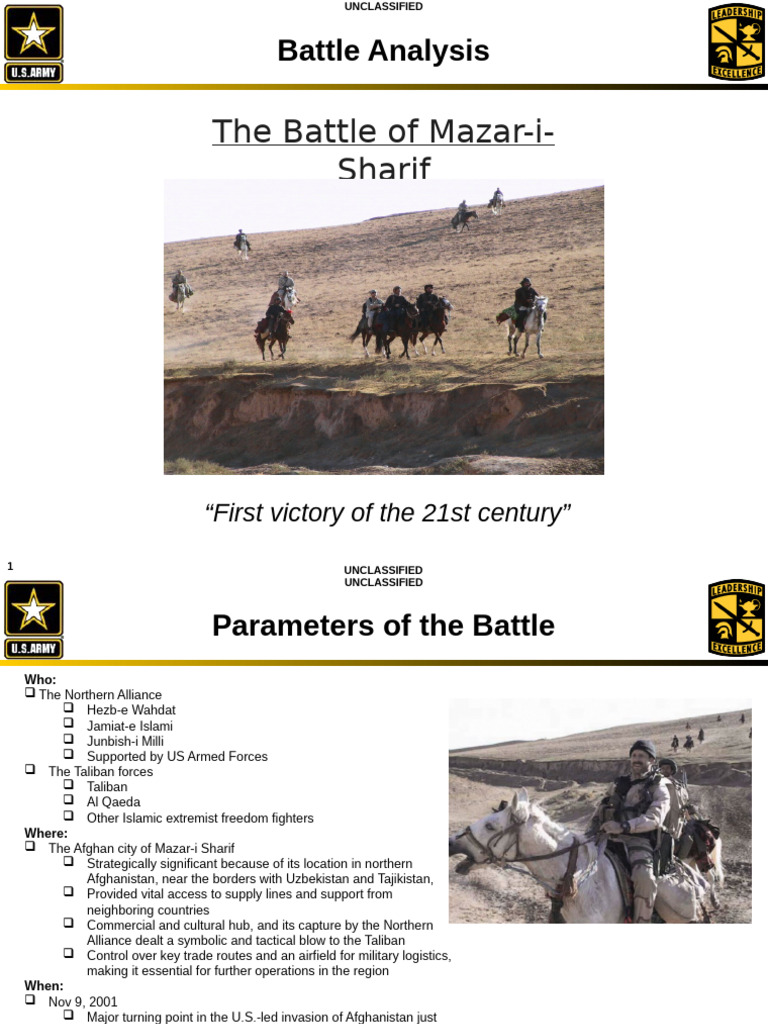 Mazar-i-Sharif Battle Overview | PDF | Northern Alliance | Afghanistan