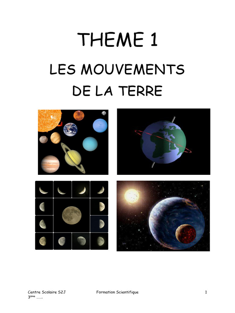 Les Mouvements de la Terre et Système Solaire | PDF | Planètes ...