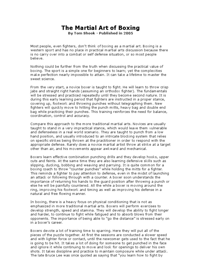 The Practical Value of Boxing | PDF | Combat Sports | Individual Sports