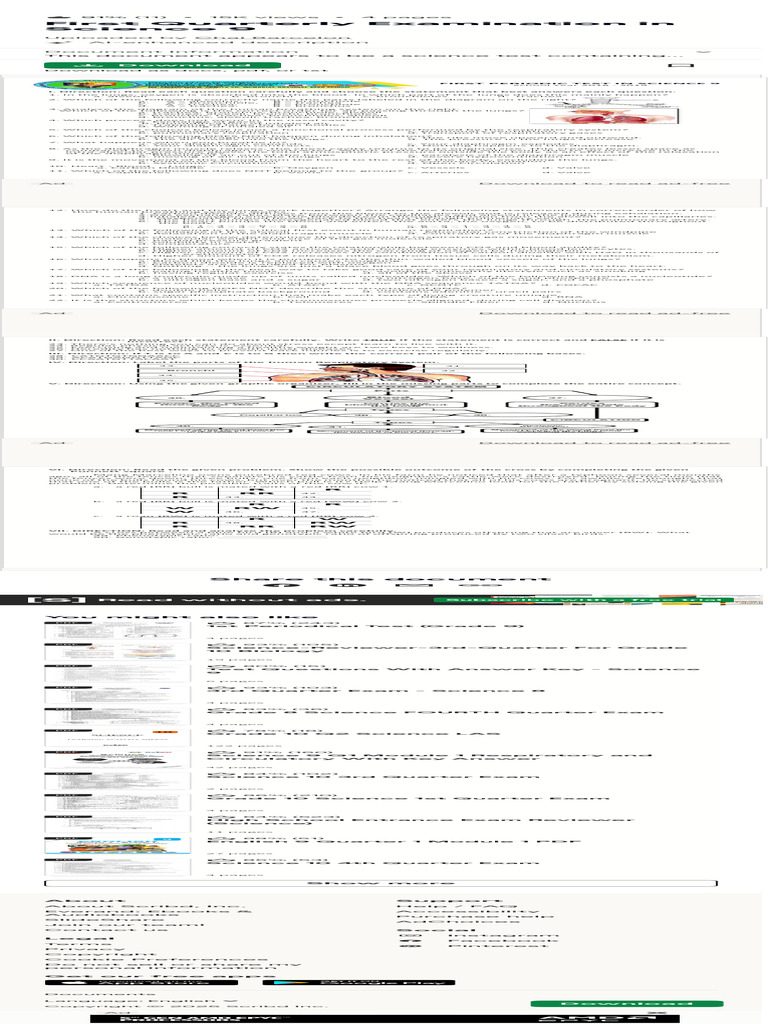 First Quarterly Examination in Science 9 PDF Lung Circulatory System ...