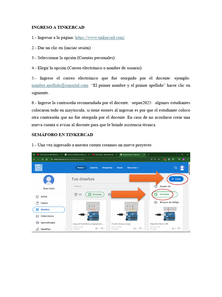 Cómo ingresar a Tinkercad paso a paso | PDF