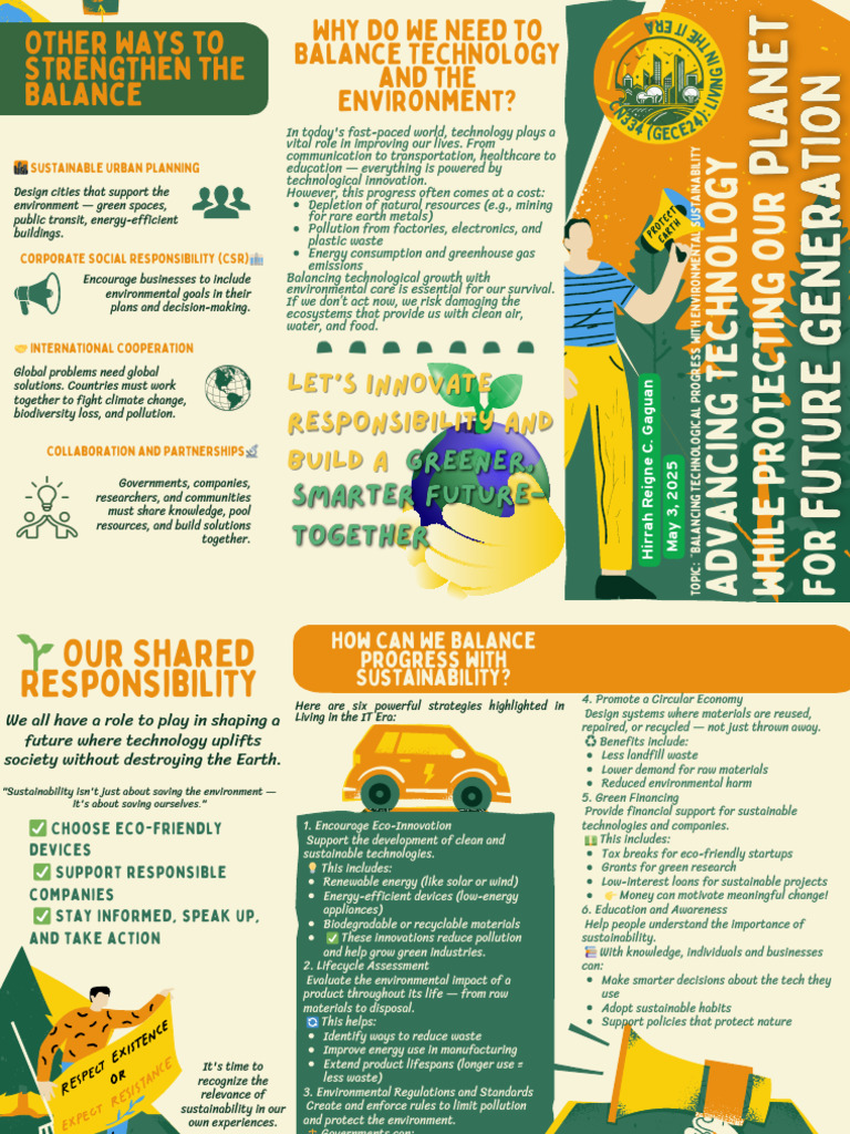 Balancing Tech Progress and Sustainability | PDF | Sustainability | Waste