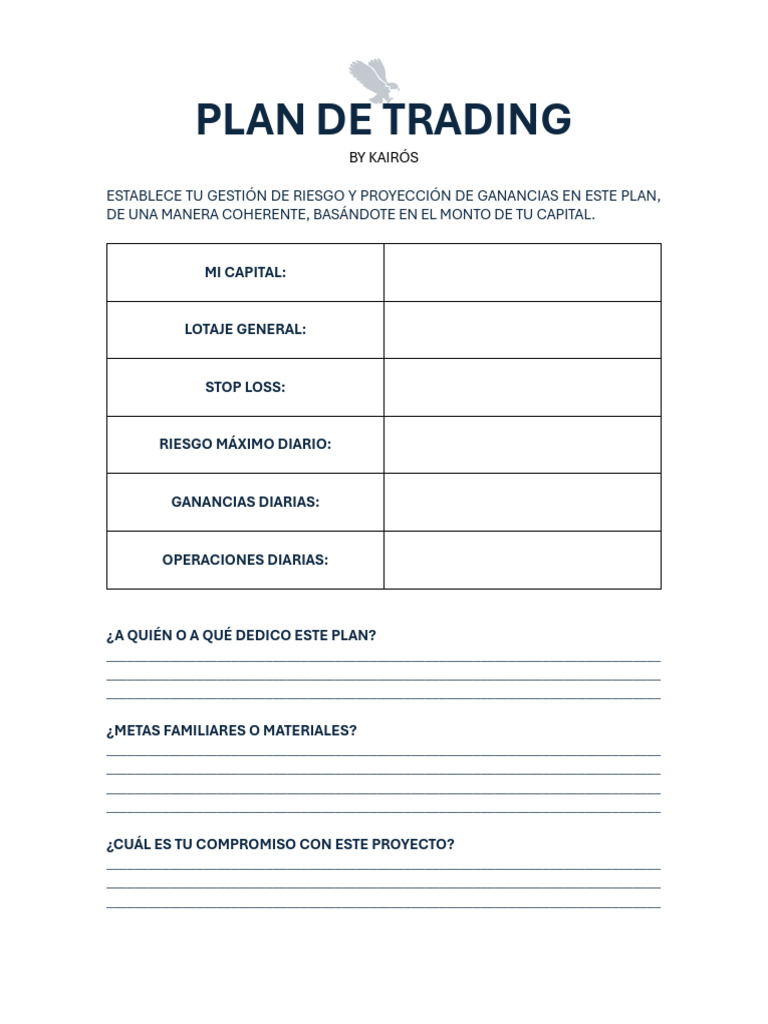Plan de Trading Kairós | PDF