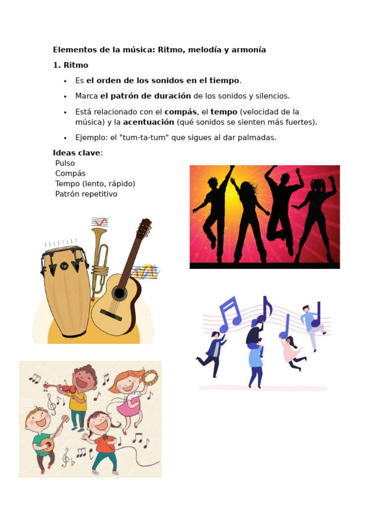 Elementos Clave de la Música: Ritmo, Melodía y Armonía | PDF