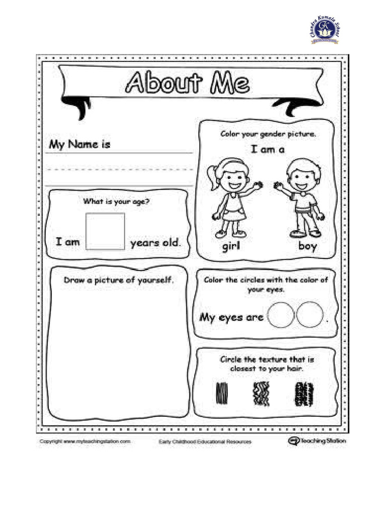 Worksheets All About Me | PDF