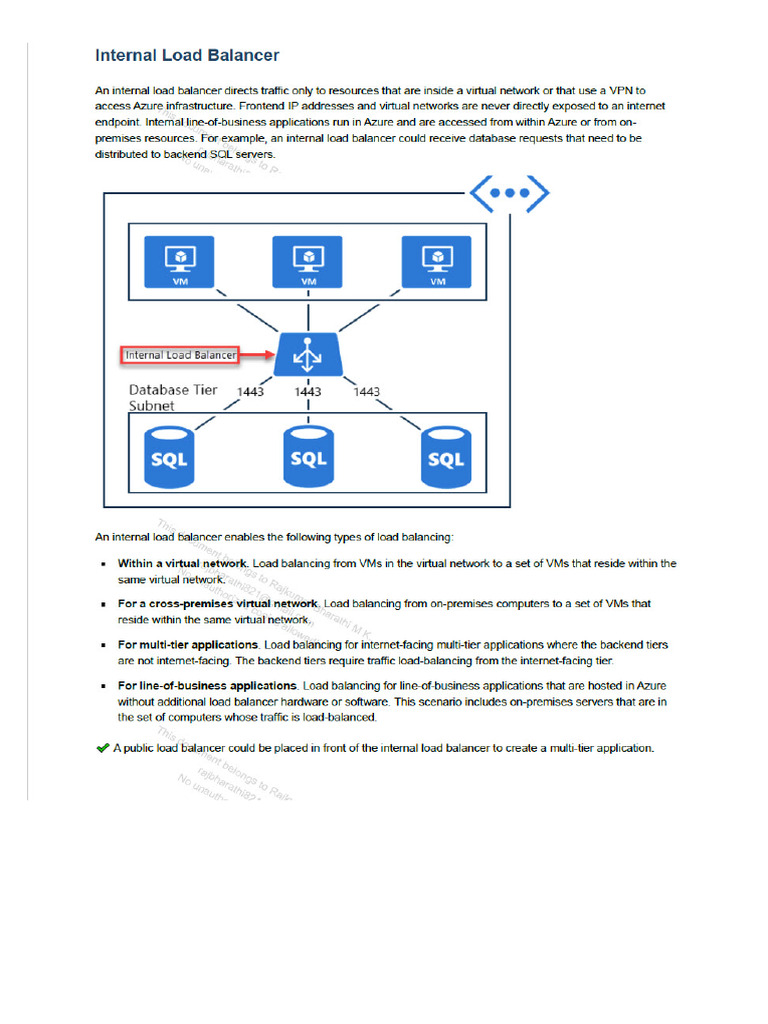 Internal Load Balancer | PDF