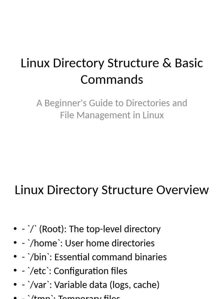 Linux Directory Structure | PDF