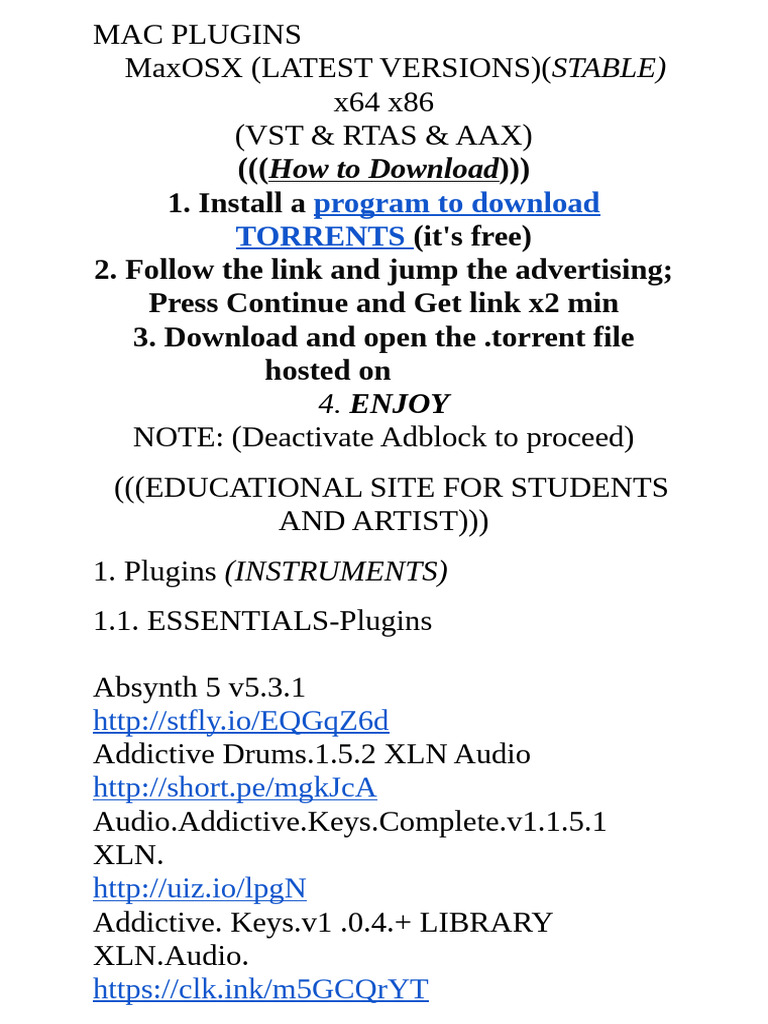 Plugins Mac | PDF | String Instruments | Musical Instruments