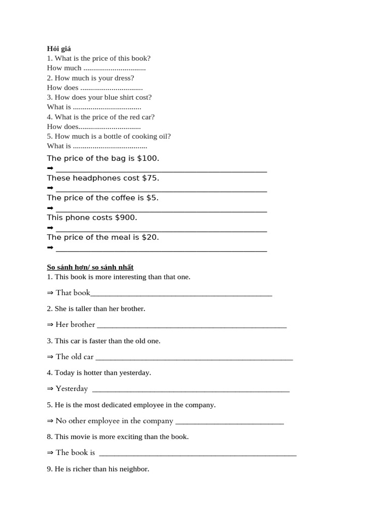 Price Inquiry and Comparative Exercises | PDF | Earth Sciences