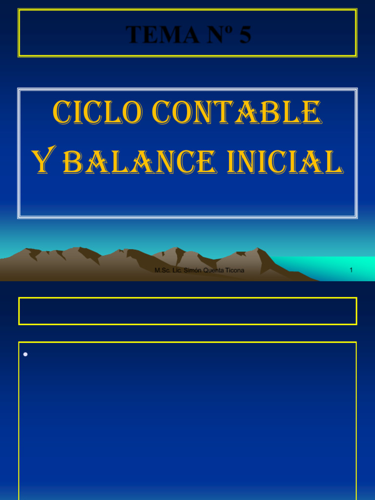 Ciclo Contable y Balance Inicial Explicado | PDF | Contabilidad | Hoja ...