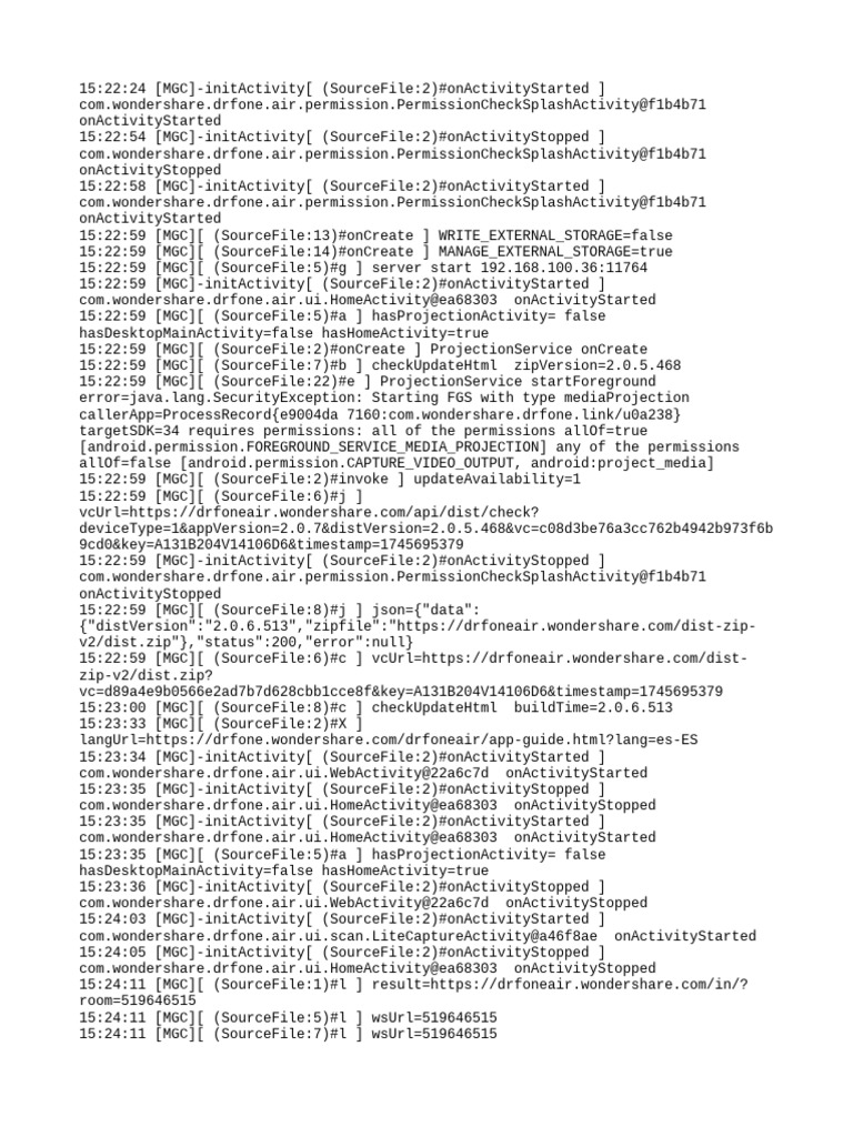 Dr.Fone Air Activity Log Analysis | PDF | Computer Networking | Network ...