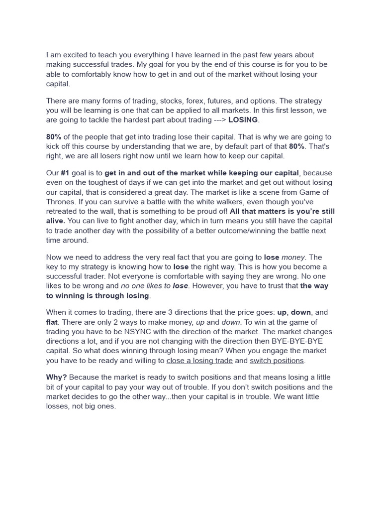 1. Welcome To Lesson One | PDF