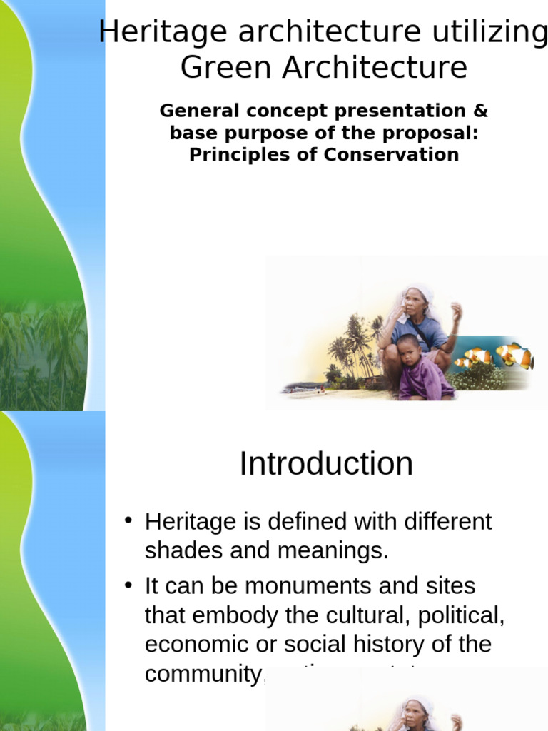 Principles of Heritage Conservation | PDF