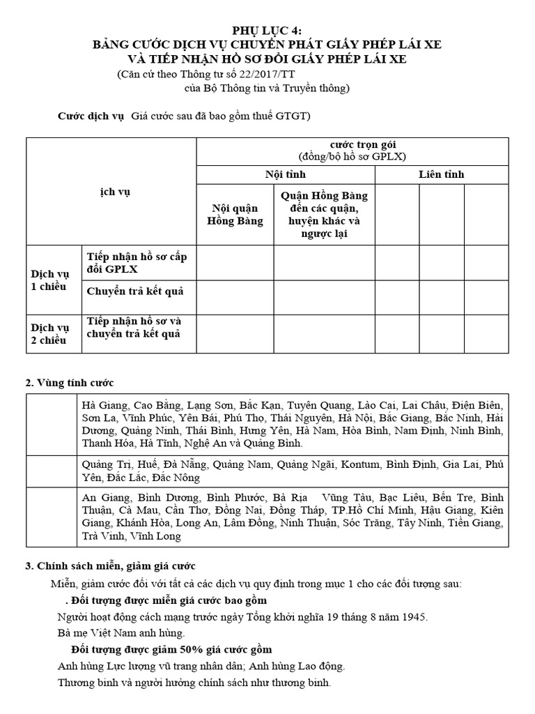 Phu Luc Gia Cuoc Chuyen Phat | PDF