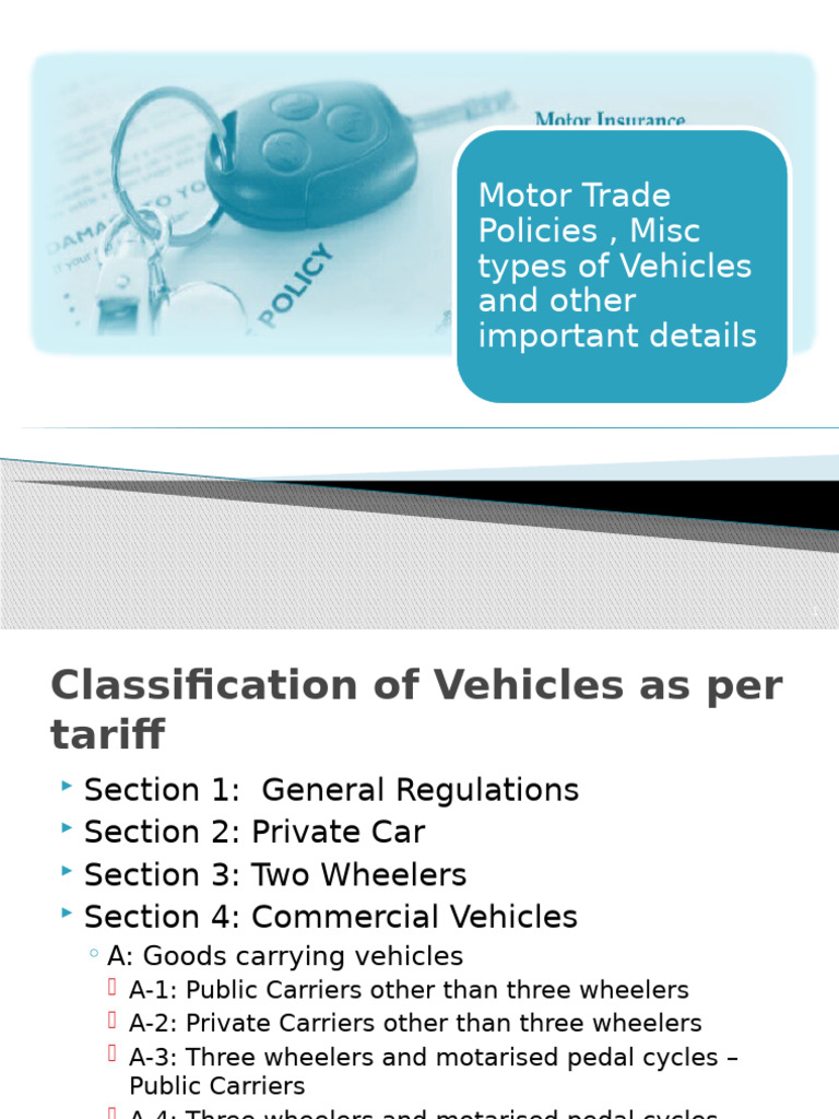 Motor Trade Policies Overview and Types | PDF | Insurance | Liability ...