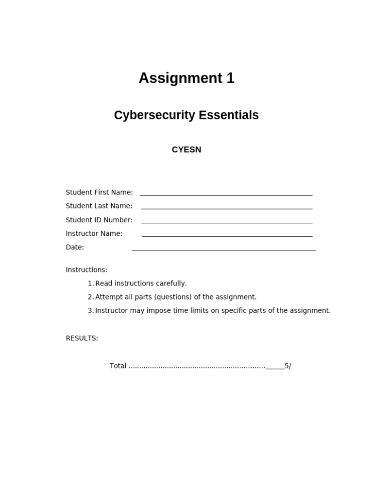 Cyber Essentials Certification Assignment | PDF | Computer Security ...