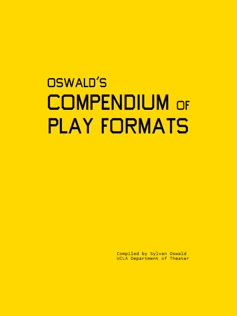 Oswald's COMPENDIUM OF PLAY FORMATS | PDF