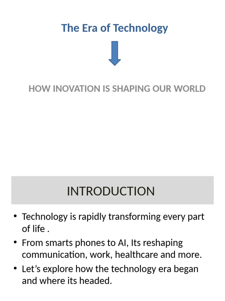 Evolution of Technology Overview | PDF
