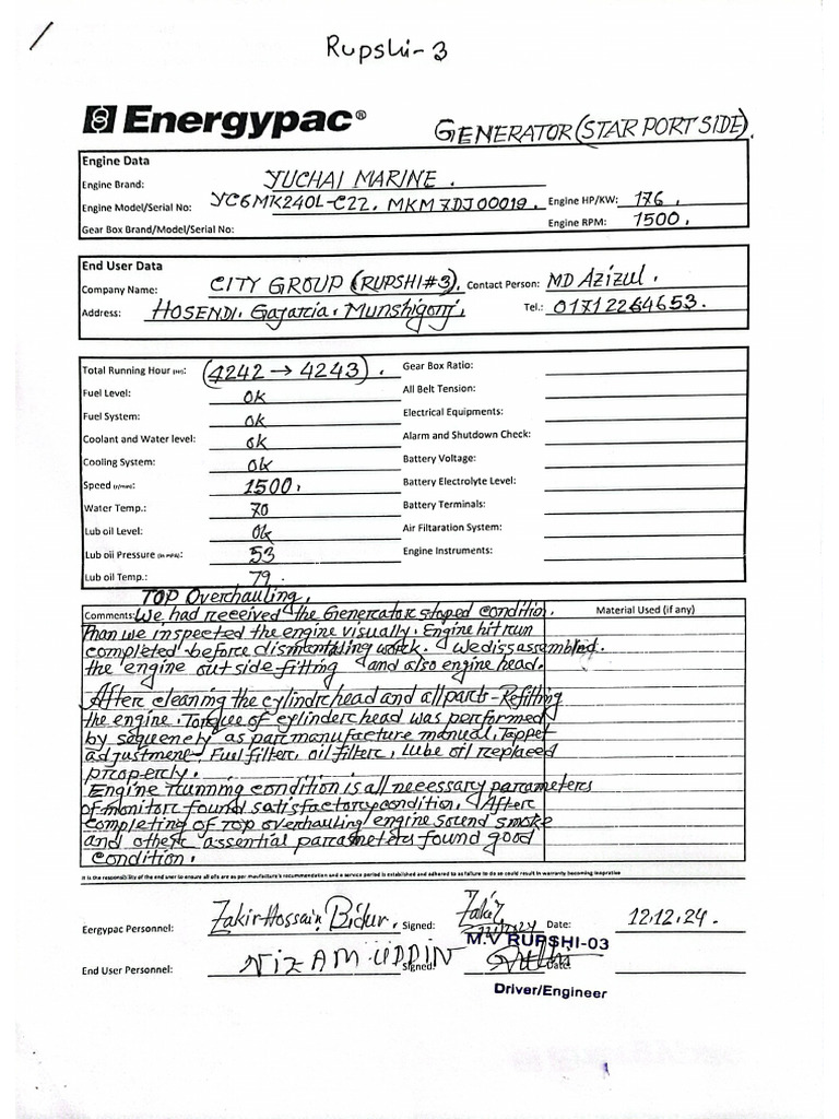 Overhauling Report | PDF