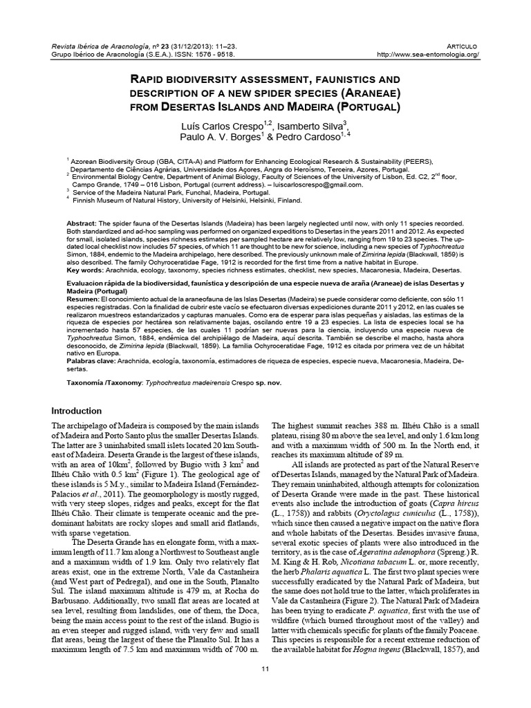 Crespo Et Al. 2013 Rev 23 11-23 | PDF | Azores | Estimator
