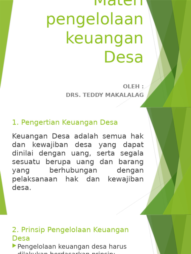 Pengelolaan Keuangan Desa yang Efektif | PDF