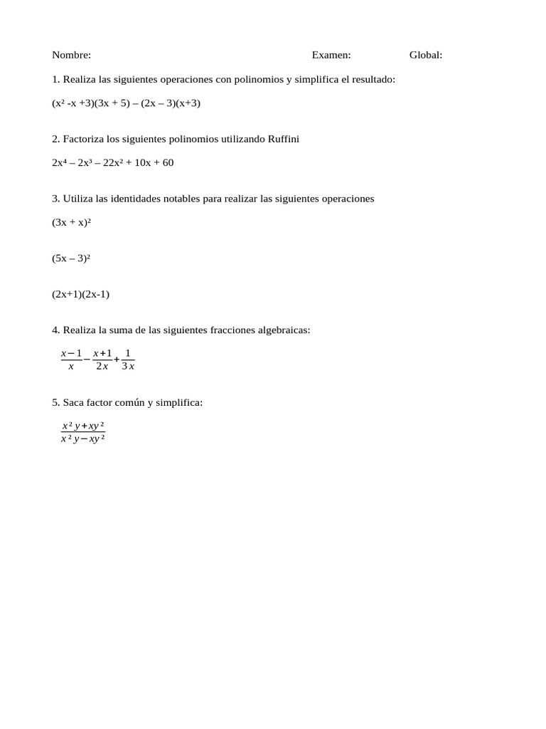 Prueba Escrita A Pdf