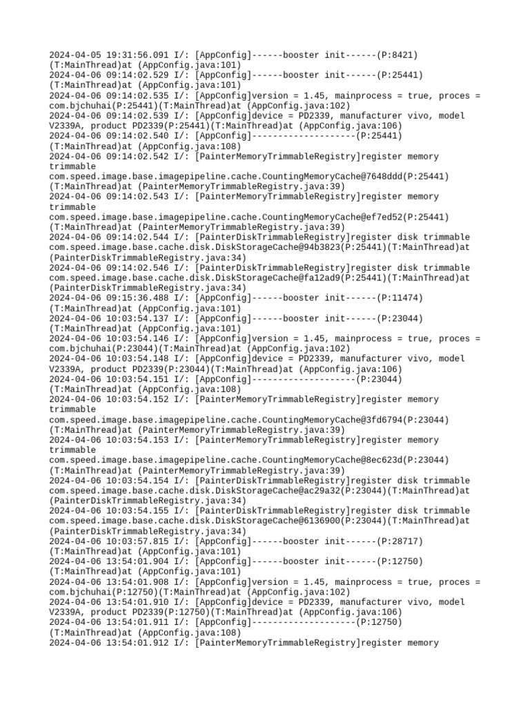 AppConfig Booster Initialization Logs | PDF | Java (Programming ...