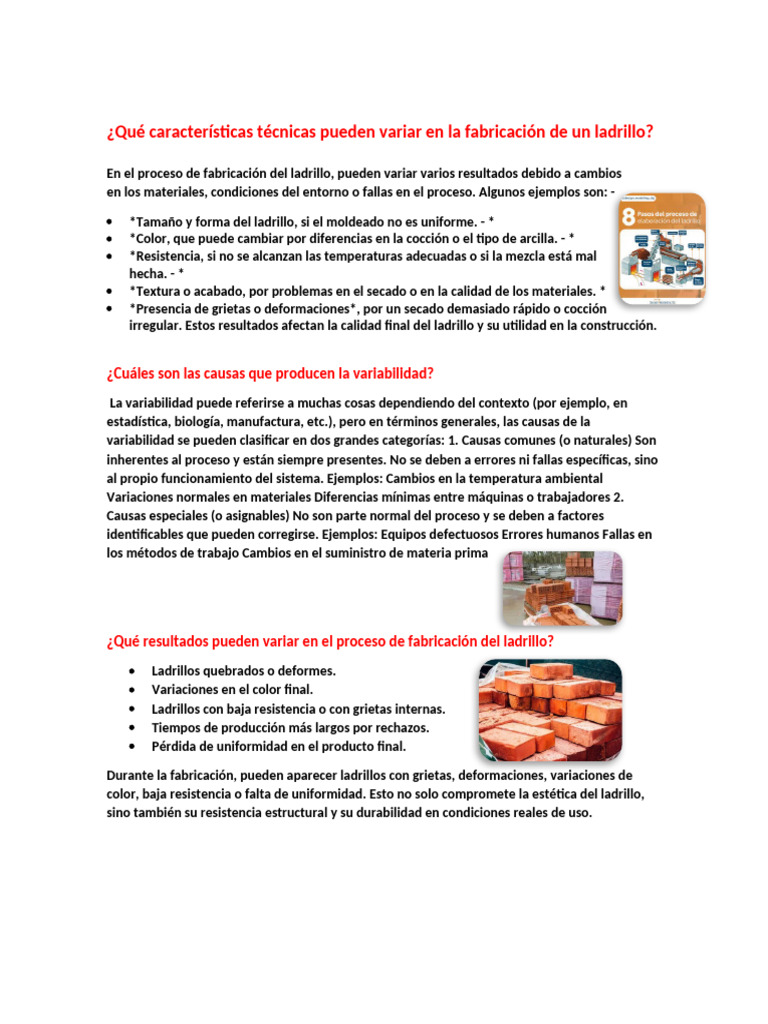 Qué Características Técnicas Pueden Variar en La Fabricación de Un ...