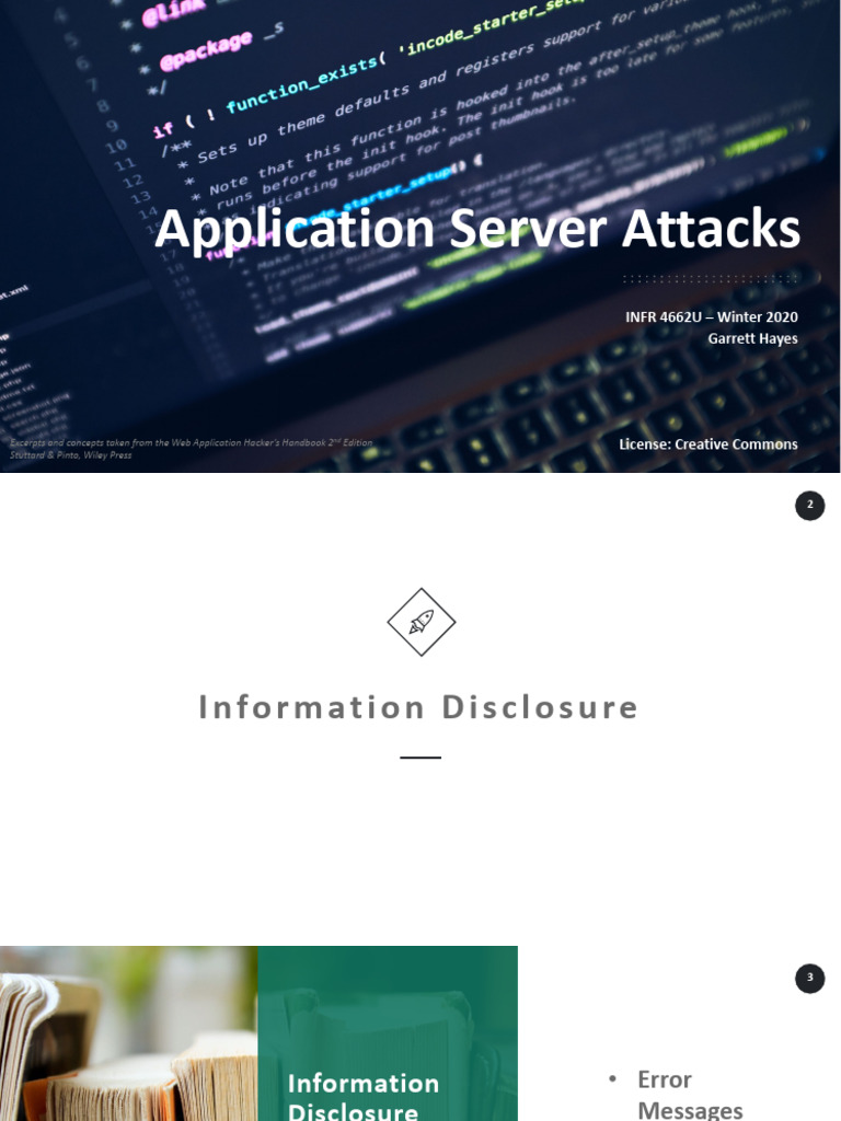 Lecture 3 - Application Server Attacks | PDF | Proxy Server | Networking