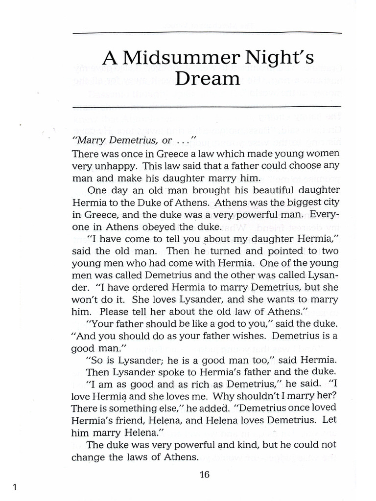 A Midsummer Night's Dream | PDF