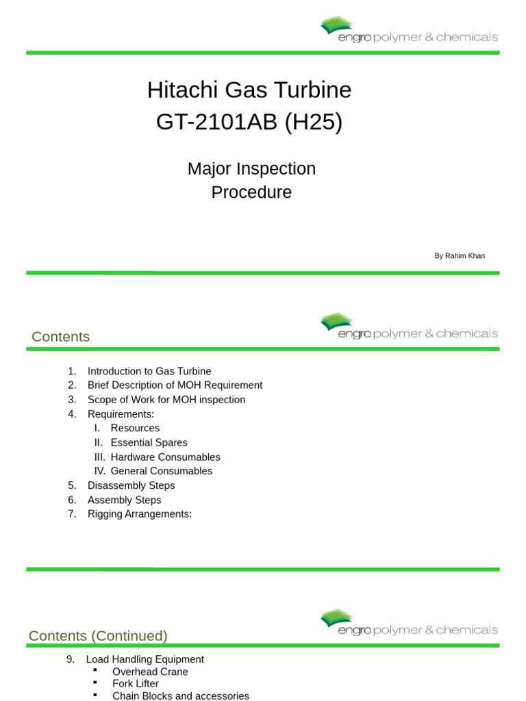 GT-2101 Major Inspection Procedure | PDF | Turbine | Bearing (Mechanical)