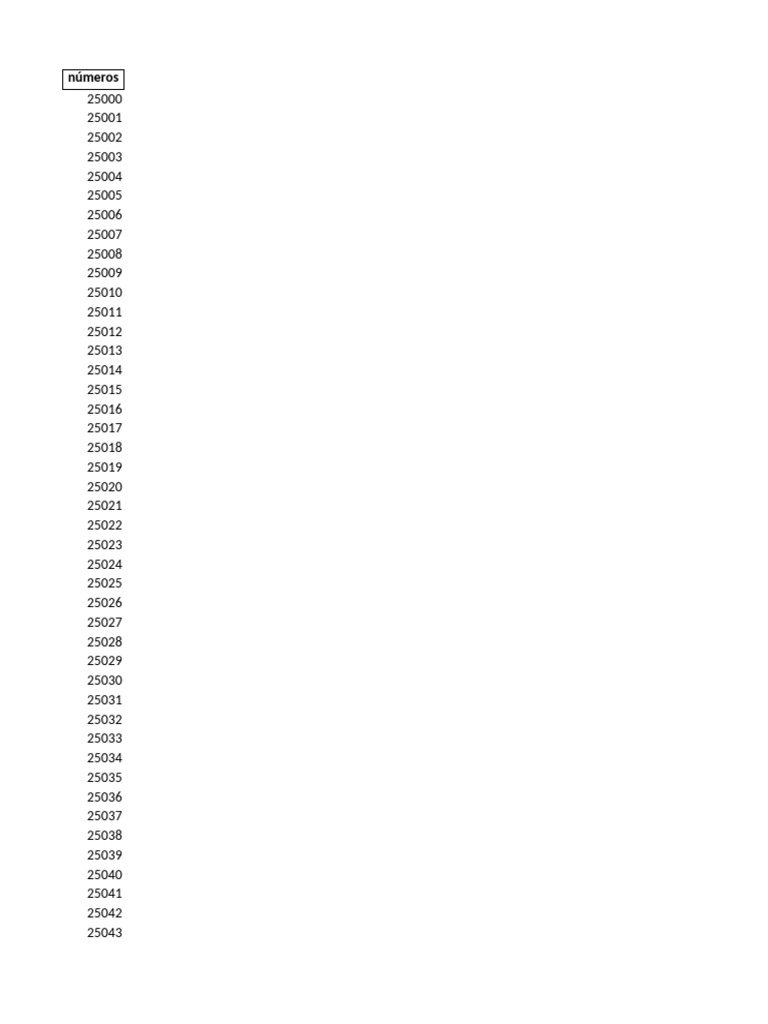 Numeros 25000 27000 | PDF